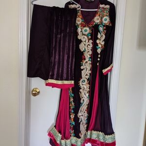 Pakistani party wear beautiful dress.